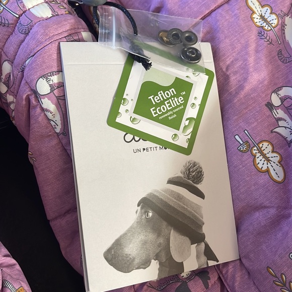 DEUX PAR DEUX INFANT SNOW SUIT WITH MATCHING BIB/SCARF (DESIGNED FOR CAR SEAT) - Picture 3 of 4